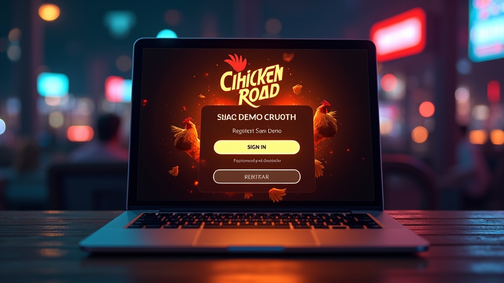 Demo login screen with account access options on a dark casino-style interface